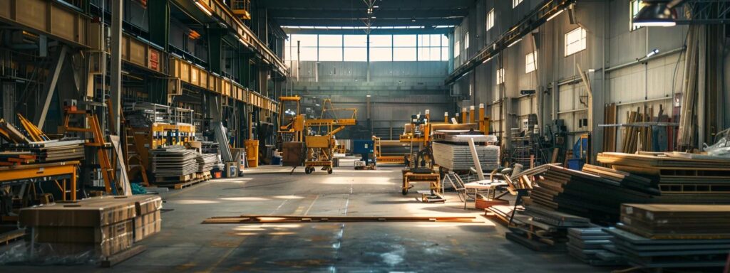 a dynamic scene inside a busy workshop showcases skilled dock builders in florida meticulously selecting robust accessories and design features, with an array of high-quality materials and tools displayed prominently, emphasizing the theme of enhancing dock durability and performance.